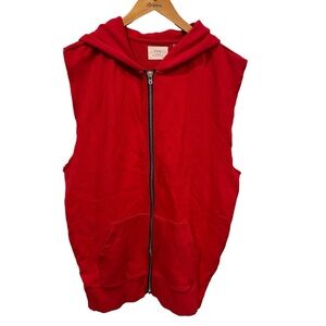 Fear of God Mens Red Hoodie Collection one 2015-2016 streetwear baggy sweatshirt
